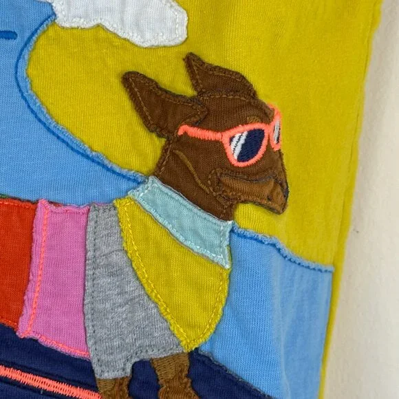 Mini Boden Dachshund Dog Surfing Applique T-shirt Top Girl's 4T Cotton - Picture 4 of 8